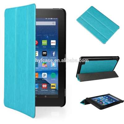 For Kindle fire 7 2017 three folding stand case with the sleep function