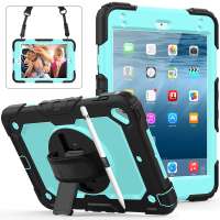 Heavy Duty Armor Tablet Case For iPad mini 5 silicone cover with screen protector